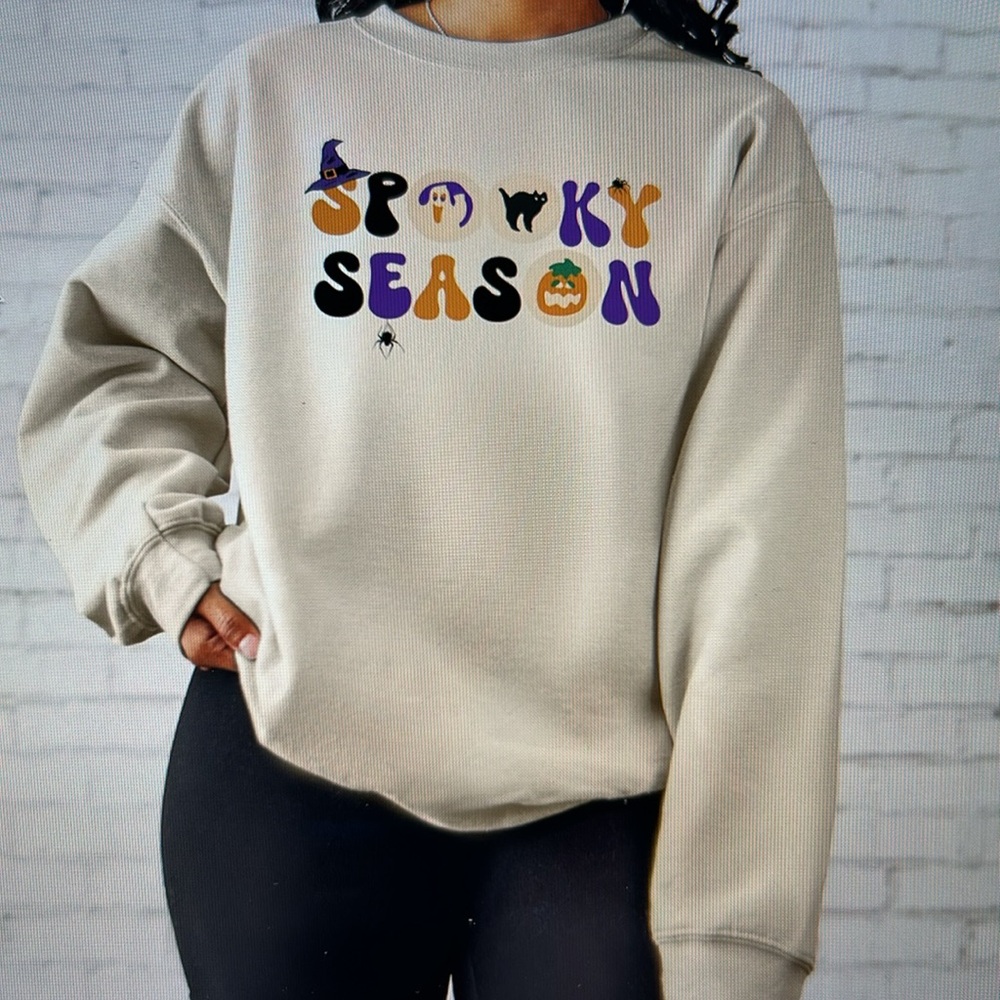 Halloween sweatshirt. Halloween sugar cookie spooky sweatshirt.
